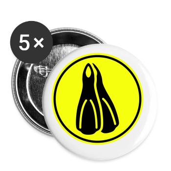 Diving fin circle - Buttons large 2.2''/56 mm (5-pack) - white - Front