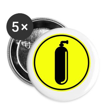 Oxygen Diving Circle - Buttons large 2.2''/56 mm (5-pack) - white - Front