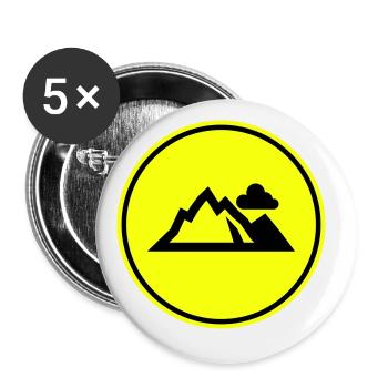 Berge Mountains Silhouette - Buttons large 2.2''/56 mm (5-pack) - white - Front