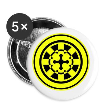 Roulette ikon symbol - Buttons/Badges stor, 56 mm (5-pack) - hvid - Foran