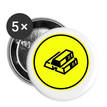 Icône Silhouette dorée - Lot de 5 grands badges (56 mm) - blanc - Devant