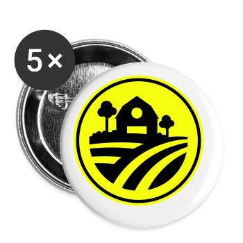 Farm Harvest icon - Buttons large 2.2''/56 mm (5-pack) - white - Front