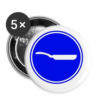 Icône Pan - Lot de 5 grands badges (56 mm) - blanc - Devant
