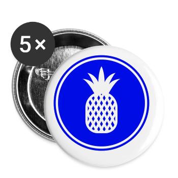 pineapple fruit - Buttons large 2.2''/56 mm (5-pack) - white - Front