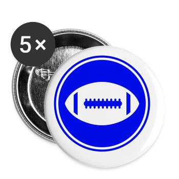 Football icon icon - Buttons large 2.2''/56 mm (5-pack) - white - Front