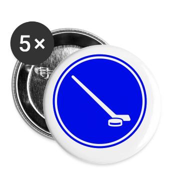 icehockey symbol icon - Buttons large 2.2''/56 mm (5-pack) - white - Front