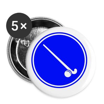 Field Hockey icon icon - Buttons large 2.2''/56 mm (5-pack) - white - Front