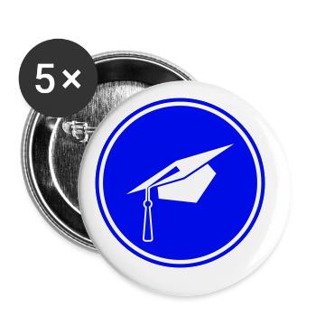 Student symbol - Buttons groß 56 mm (5er Pack) - Weiß - Vorne
