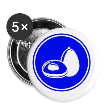 Avocado symbol - Buttons groß 56 mm (5er Pack) - Weiß - Vorne