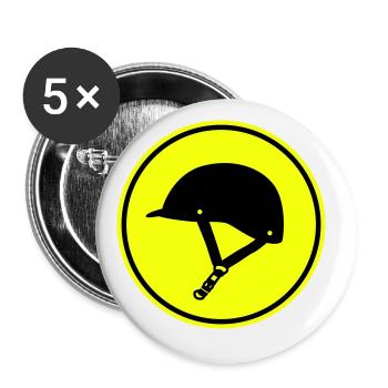 Equestrian hat icon - Buttons large 2.2''/56 mm (5-pack) - white - Front