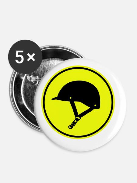 Reiterhut icon - Buttons groß 56 mm (5er Pack) - Weiß