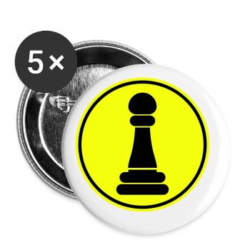 Runner Bauer Chess Piece - Buttons large 2.2''/56 mm (5-pack) - white - Front