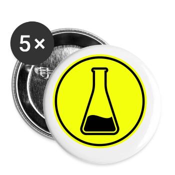 Test tube icon - Buttons large 2.2''/56 mm (5-pack) - white - Front