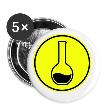 Test tube chemist - Buttons large 2.2''/56 mm (5-pack) - white - Front