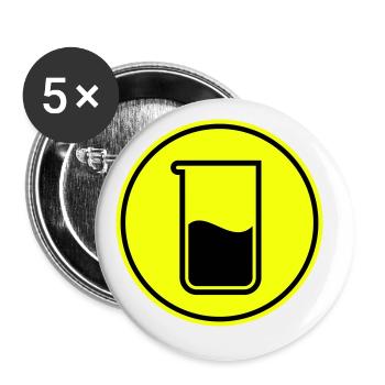 Test tube chemistry - Buttons large 2.2''/56 mm (5-pack) - white - Front