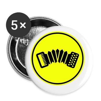 Musique d’accordéon - Lot de 5 grands badges (56 mm) - blanc - Devant