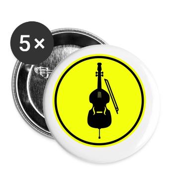 Violin icon icon - Buttons large 2.2''/56 mm (5-pack) - white - Front