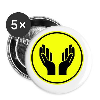 Hands icon icon - Buttons large 2.2''/56 mm (5-pack) - white - Front