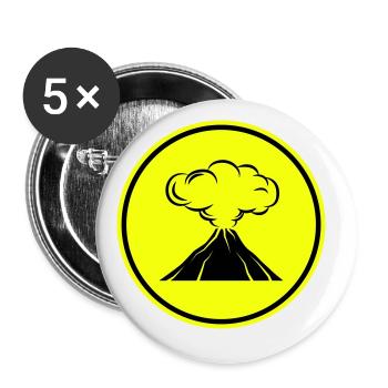 Vulkan icon symbol - Buttons groß 56 mm (5er Pack) - Weiß - Vorne