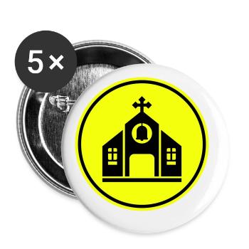 Foi de l’Église - Lot de 5 grands badges (56 mm) - blanc - Devant