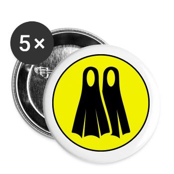 Diving Fin Circle - Buttons large 2.2''/56 mm (5-pack) - white - Front