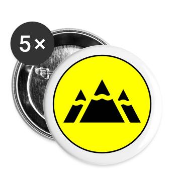 Montagnes - Lot de 5 grands badges (56 mm) - blanc - Devant