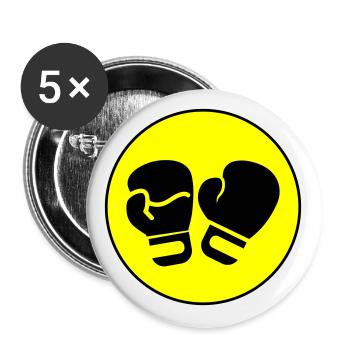 Boxing Boxing Gloves Symbol - Buttons large 2.2''/56 mm (5-pack) - white - Front