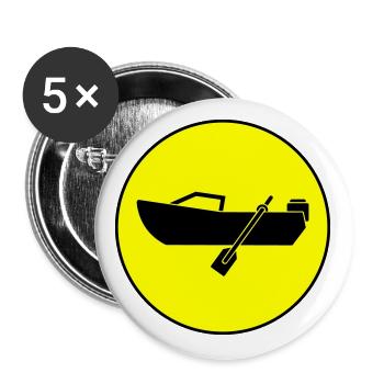 cercle d’icônes de démarrage - Lot de 5 grands badges (56 mm) - blanc - Devant