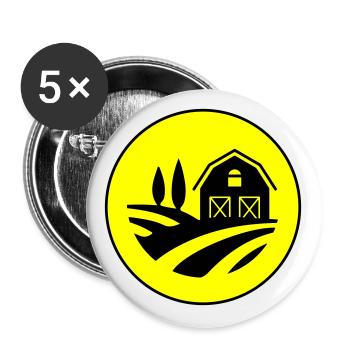 Farm Harvest Circle - Buttons large 2.2''/56 mm (5-pack) - white - Front