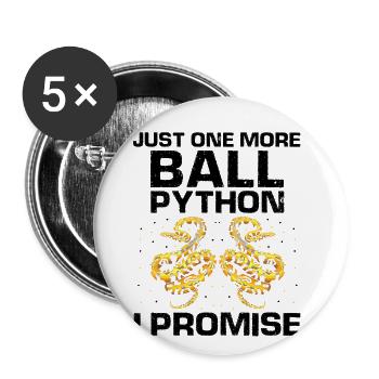 King python design for snake lovers - Buttons large 2.2''/56 mm (5-pack) - white - Front
