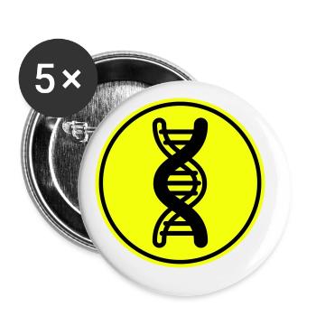 Dna symbol - Buttons groß 56 mm (5er Pack) - Weiß - Vorne