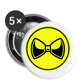Bow Tie Gentleman - Buttons large 2.2''/56 mm (5-pack) - white - Front