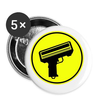 Weapon Money Rain - Buttons large 2.2''/56 mm (5-pack) - white - Front