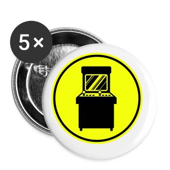 Arcade Retro Gamer - Buttons groß 56 mm (5er Pack) - Weiß - Vorne