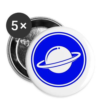 Saturn Icon icon - Buttons large 2.2''/56 mm (5-pack) - white - Front
