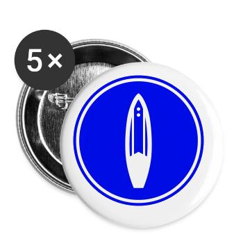Surfboard icon icon - Buttons large 2.2''/56 mm (5-pack) - white - Front