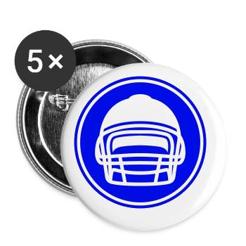 Football Helm - Buttons groß 56 mm (5er Pack) - Weiß - Vorne