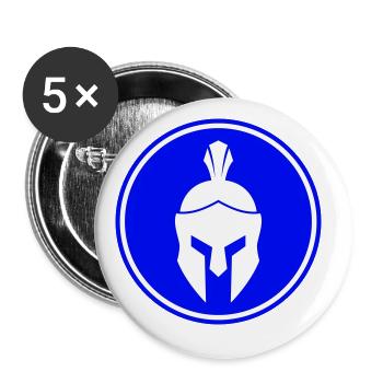 Spartaner Helm - Buttons groß 56 mm (5er Pack) - Weiß - Vorne