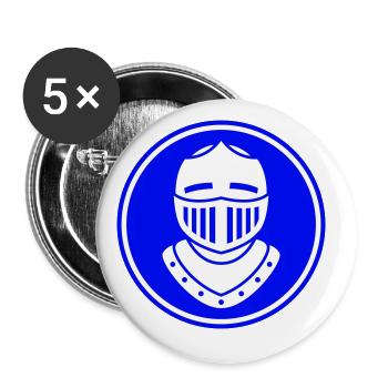 Knight Helmet - Buttons large 2.2''/56 mm (5-pack) - white - Front