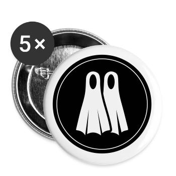 Diving Fin Circle - Buttons large 2.2''/56 mm (5-pack) - white - Front