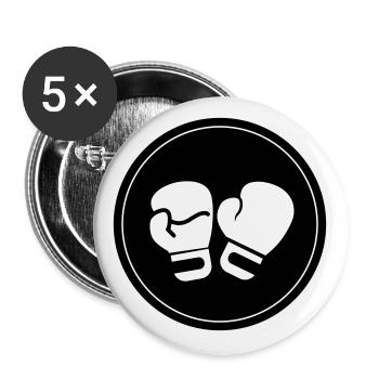 Boxing Boxing Gloves Symbol - Buttons large 2.2''/56 mm (5-pack) - white - Front