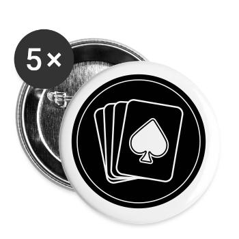 Cercle d’icônes de carte - Lot de 5 grands badges (56 mm) - blanc - Devant