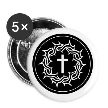 Dornenkrone Jesus icon - Buttons groß 56 mm (5er Pack) - Weiß - Vorne