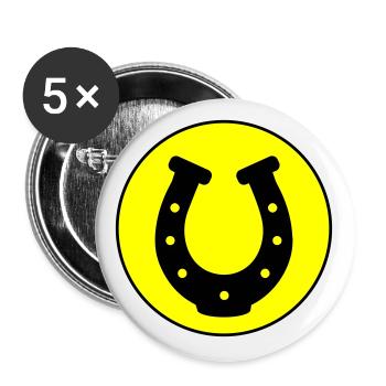 Hufeisen Icon - Buttons groß 56 mm (5er Pack) - Weiß - Vorne