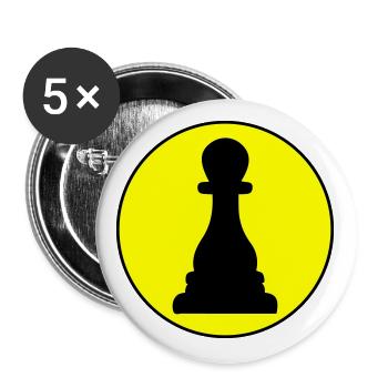 Runner Bauer Chess Piece - Buttons large 2.2''/56 mm (5-pack) - white - Front