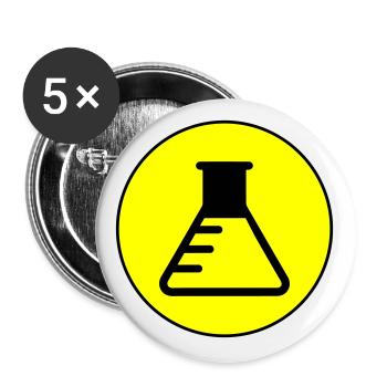 Test tube icon - Buttons large 2.2''/56 mm (5-pack) - white - Front