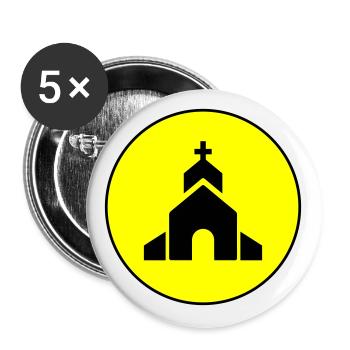 Foi de l’Église - Lot de 5 grands badges (56 mm) - blanc - Devant