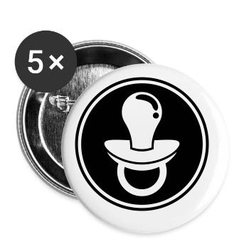 Pacifier Icon Icon - Buttons large 2.2''/56 mm (5-pack) - white - Front