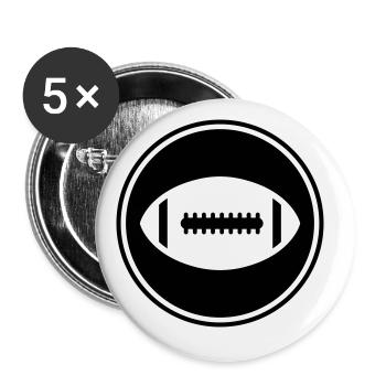 Football icon icon - Buttons large 2.2''/56 mm (5-pack) - white - Front