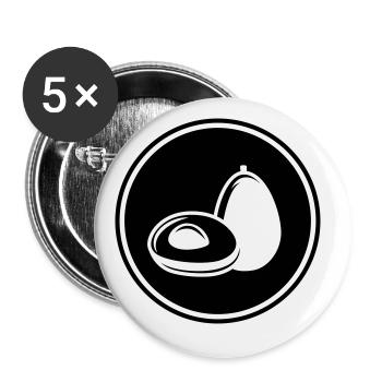 Avocado symbol - Buttons groß 56 mm (5er Pack) - Weiß - Vorne